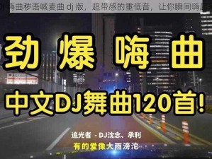 DJ 嗨曲秽语喊麦曲 dj 版，超带感的重低音，让你瞬间嗨起来