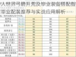 怪物猎人世界弓箭开荒及毕业装备搭配指南：精准弓箭毕业配装推荐与实战应用解析