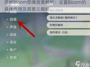 原神Bloom图像效果解析：设置Bloom的具体作用及其意义揭秘