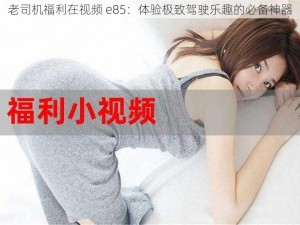 老司机福利在视频 e85：体验极致驾驶乐趣的必备神器