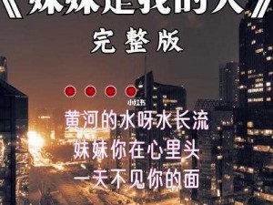 妹妹，你是我的私人领地，决不允许你踏入他人之门的情歌