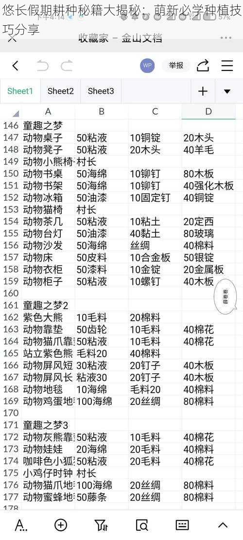 悠长假期耕种秘籍大揭秘：萌新必学种植技巧分享