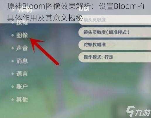 原神Bloom图像效果解析：设置Bloom的具体作用及其意义揭秘