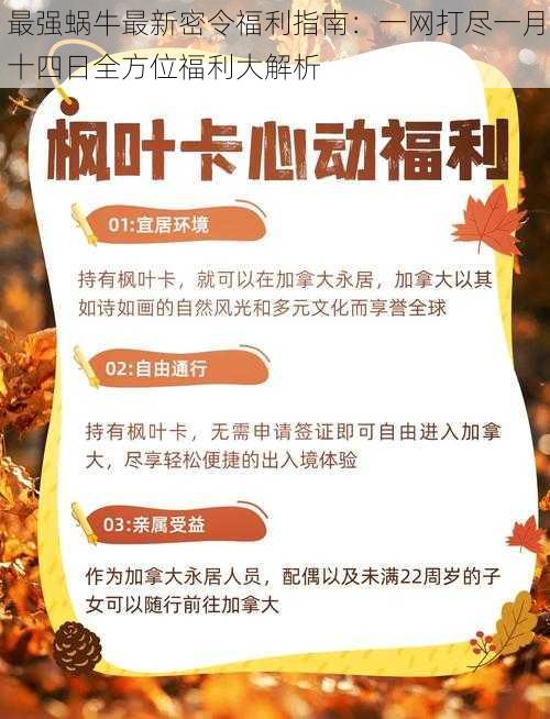 最强蜗牛最新密令福利指南：一网打尽一月十四日全方位福利大解析