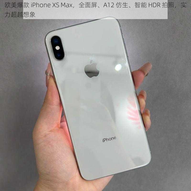 欧美爆款 iPhone XS Max，全面屏、A12 仿生、智能 HDR 拍照，实力超越想象