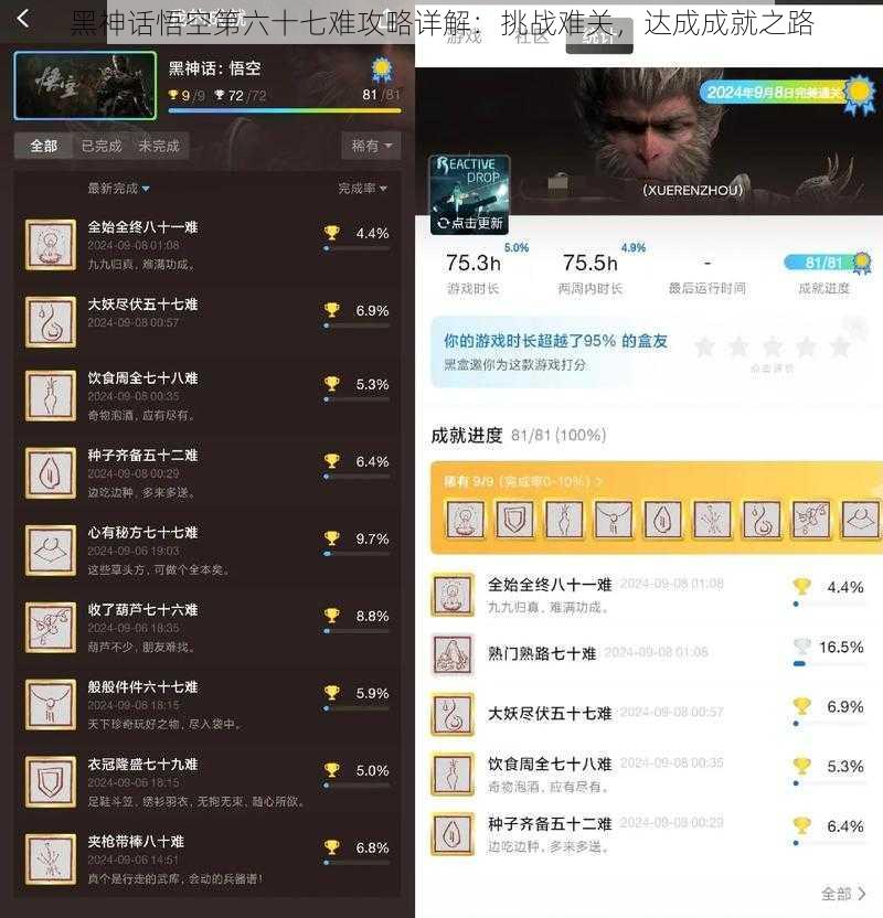 黑神话悟空第六十七难攻略详解：挑战难关，达成成就之路