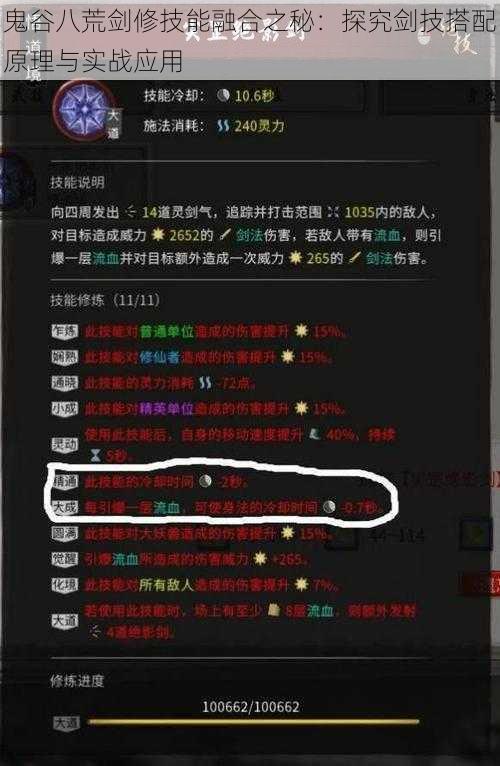 鬼谷八荒剑修技能融合之秘：探究剑技搭配原理与实战应用