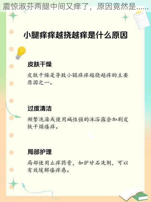 震惊淑芬两腿中间又痒了，原因竟然是......