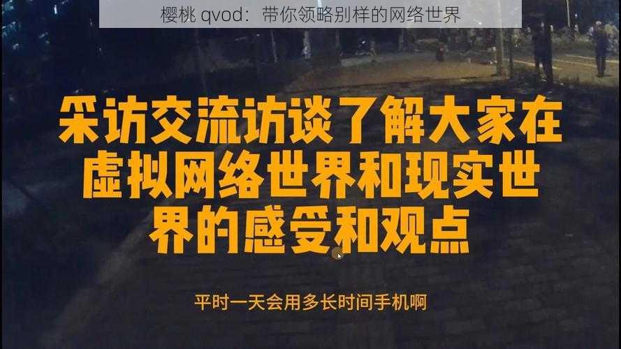 樱桃 qvod：带你领略别样的网络世界