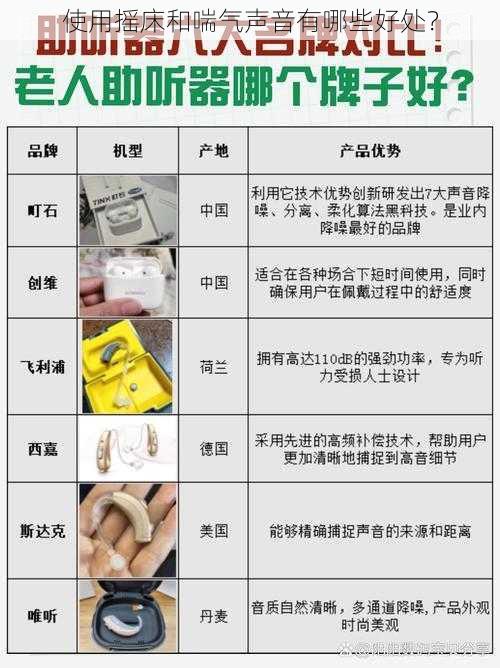 使用摇床和喘气声音有哪些好处？