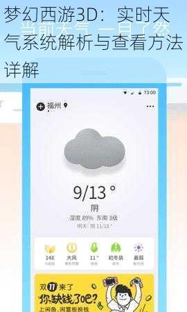 梦幻西游3D：实时天气系统解析与查看方法详解
